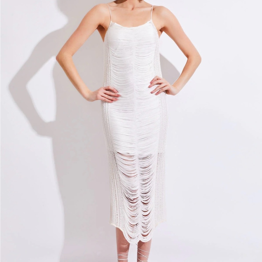 PatBO Fringe Maxi Dress